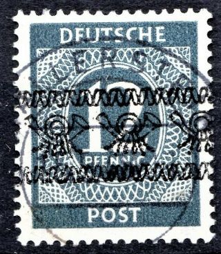 German - 1948 Currency Reform 12pf Ribbon Overprint - Sga74 - Cv £1000