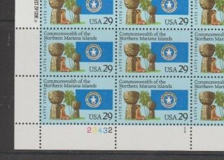1993 Sheet 2804,  North Mariana Islands,  20 of $0.  29,  mNH Very Fine 3