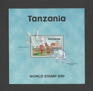 Tanzania 1998 World Stamp Day M/sheet (sg Ms2145) Vf Mnh