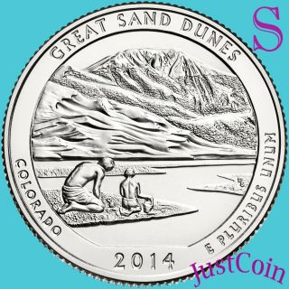 2014 - S Great Sand Dunes National Park (co) Quarters Uncirculated From U.  S.