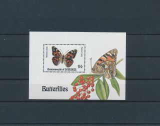Lk64825 Dominica Insects Bugs Flora Butterflies Good Sheet Mnh