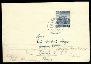 Germany 1941 Censored Cover To Switzerland