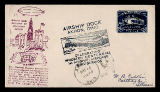 Dr Who 1932 Akron Oh Airship Dock Goodyear Airship Flight E38898