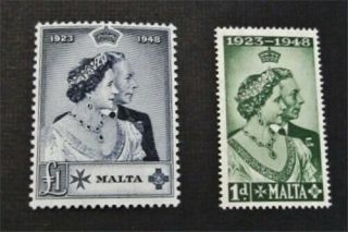 Nystamps British Malta Stamp 223.  224 Og Nh $41