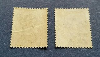 Tobago Stamps,  Scott 23 and Hinged,  One with a Slash above the E 3