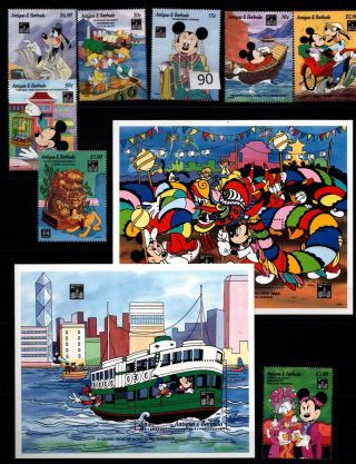 // Antigua &barbuda - Mnh - Disney - Animals - Ship - China - Mickey - Donald