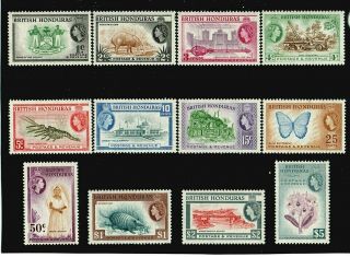 British Honduras 1953 - Qe Ii - Complete Set Of Stamps Not Hinged Cat£90.  00