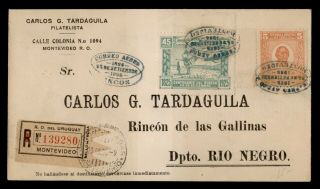 Dr Who 1925 Uruguay Montevideo Registered Airmail E44919