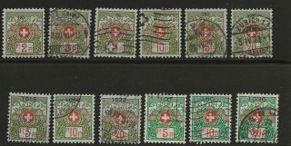 Switzerland Sc S1 - 12 Stamps