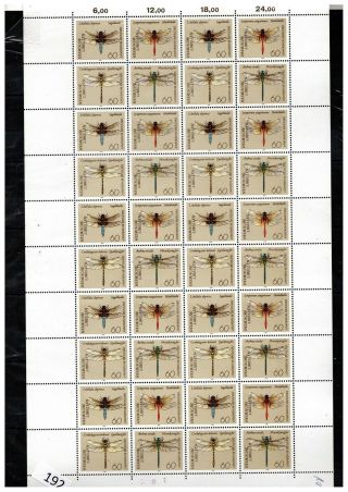 10x Germany - Mnh - Insects - Full Sheet