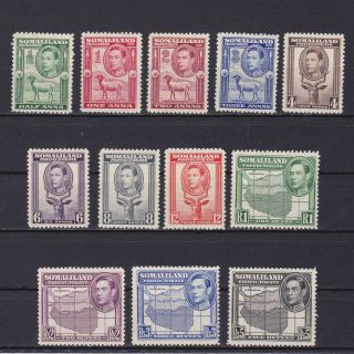 Somaliland 1938,  Sg 93 - 104,  Cv £150,  Animals,  Mh