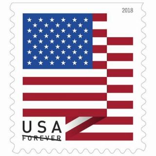 200 (2 Rolls Of 100) Usps Forever Stamps Us Flag Coil First Class Postage