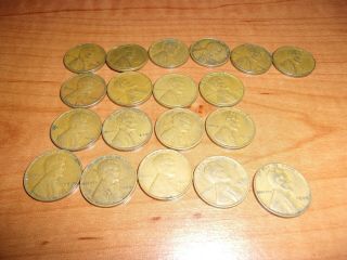 (46) Lincoln Head Cent Wheat Penny 1930:1934:1935:1936:1937:1938:1939 Coins