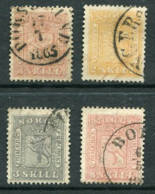 Norway 1863 Lot 4 Stamps Scott $800