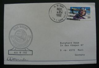 Uss Boise (ssn - 764),  Submarine,  Commissioning Nov 14 1992,  Signed By Captain/co
