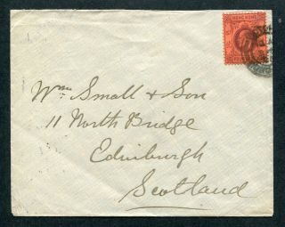 1905 Hong Kong Kevii 4c Stamp On Cover To Gb Uk With 