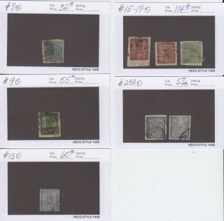 A5572: 19th C Nepal Stamp Lot,  Vf,  Sound; Cv $272