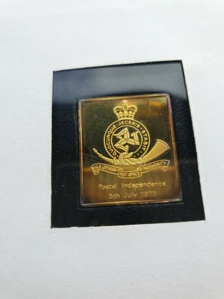 Inauguration of the isle of man post office 1973 coin displayed in a lovely card 3