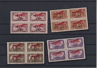 French Colonies Alaouites Blocks Of 4 (b54)