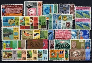 P123760/ Sri Lanka - Ceylon Stamps – Lot 1957 - 1970 Mnh 100 E