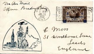 Canada 1932 Fdc And Ffc Ottawa To Bradore Bay B/s With 6c On 5c Sg318