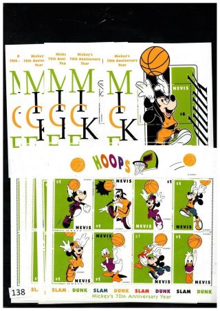 ,  5x Nevis - Mnh - Basketball - Disney