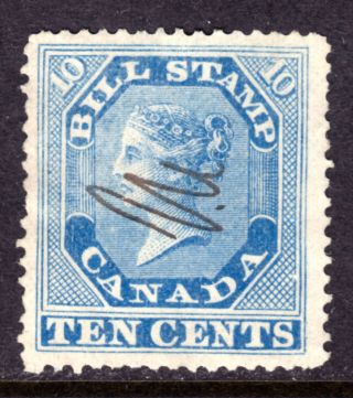 Canada First Bill Issue Fb10 10c Blue,  1864 Perf12½,  F,