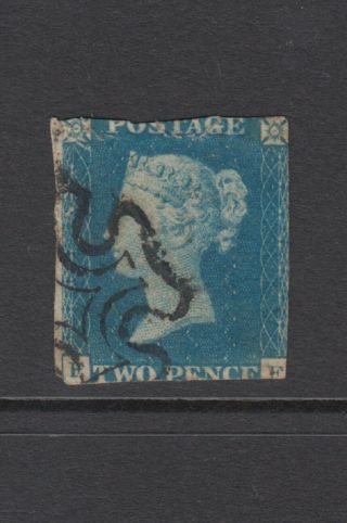 Gb Qv 2d Blue Sg5 Maltese Cross Mx 1840 Stamp - Faults / Filler