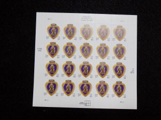 Scott 4704 2012 Purple Heart Stamps Sheet - Fv $6.  60
