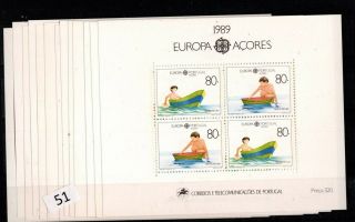 == 13x Azores,  Portugal 1989 - Mnh - Europa Cept - Children,  Boats
