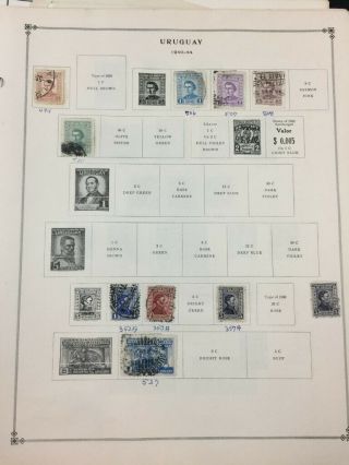 LOOK $$$$ 35,  Pages of OLD Uruguay Postage Stamp 781 5
