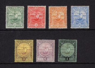 Grenada 1906 - 11 Partial Set - Og Mh - Sc 68 - 74 Cats $66.  25
