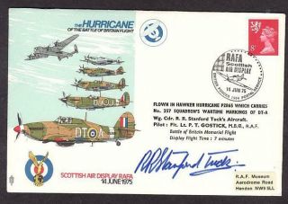 Signed Limited Edition Cover Battle Britain Spitfire Pilot Stanford Tuck Dso Dfc