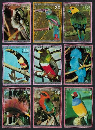 Eq.  Guinea Parrot Kingfisher Toucan Birds Asia Australia 9v Cto