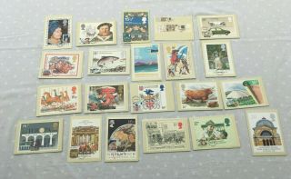 Job Lot X 82 Phq Postcards First Day Covers 21 Sets Collectable 1980 - 1990 Fdc211