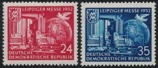 Germany Ddr 108 - 9 Mnh Set - 1952 Leipzig Fair