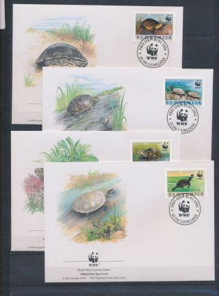 Xb72284 Slovenia 1996 Turtles Animals Reptiles Wwf Fdc 