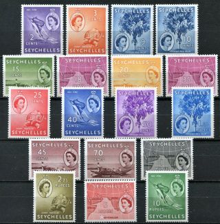 Seychelles 1954 Issue,  Sg 174 - 188,  Never Hinged,  Cv £80