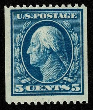 Scott 351 5c President George Washington 1909 H Og $140