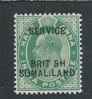 Somaliland Official 1903 ½a Green Brit Sh (missing I) Mm Sg O6a Cat £95