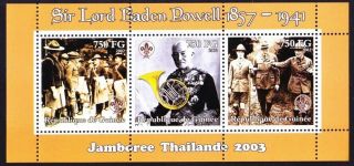 Guinee 2002 Mnh Ss,  Scout Baden Powell,  Music (d6n)