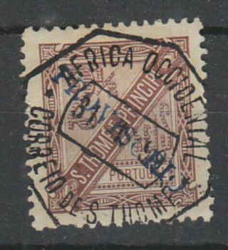 St Thomas & Prince 1899 2 ½r Newspaper Stamp Local Provisional Sg N81
