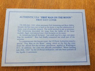 Us First Day Of Issue First Man On The Moon Apollo 11 Collins & Aldrin 1969