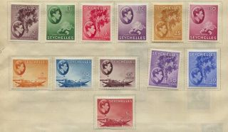 Seychelles 1938 Gvi Mh Selection Values To 5r Cv $178