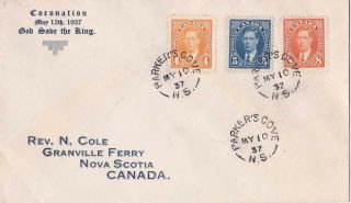 Canada 1937 Oronation Of Kgv1 At Parkers Cover/may10/37/n.  S.