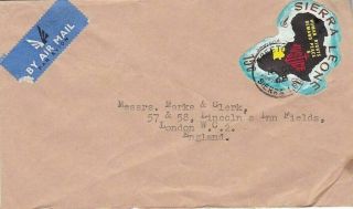 1968 Sierra Leone 363 On Cover To England; Shape,  Map Topical; Single Use D