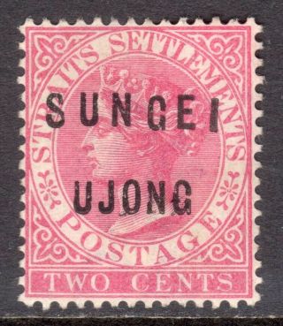 Malaya Sungei Ujong 1883 - 84 Type 12,  21 Opt On 2c Rose Un. ,  Sg 33 Cat £140