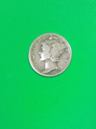1935 Mercury Dime 90 Silver U.  S.  A.  Coin Also Called " Winged Liberty Head "