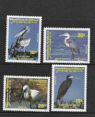 Djibouti 1991 Birds Set Of 4 Nh