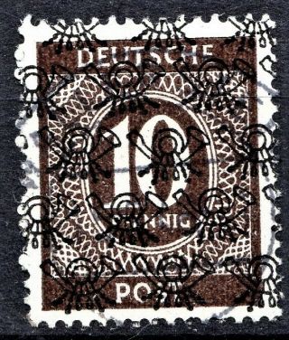 German - 1948 Currency Reform 10pf Net Overprint - Sga89 - Cv £325